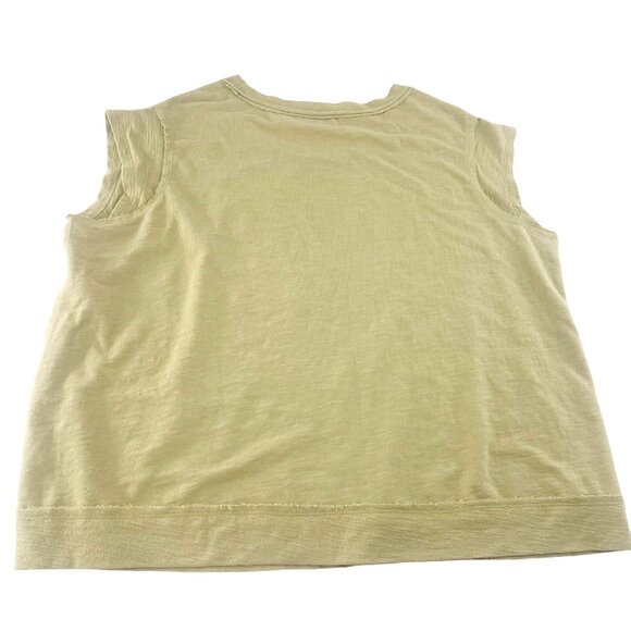 Wonderly Sleeveless Top 1X Light Green 70% Cotton 30% Linen Made In India - Picture 2 of 5